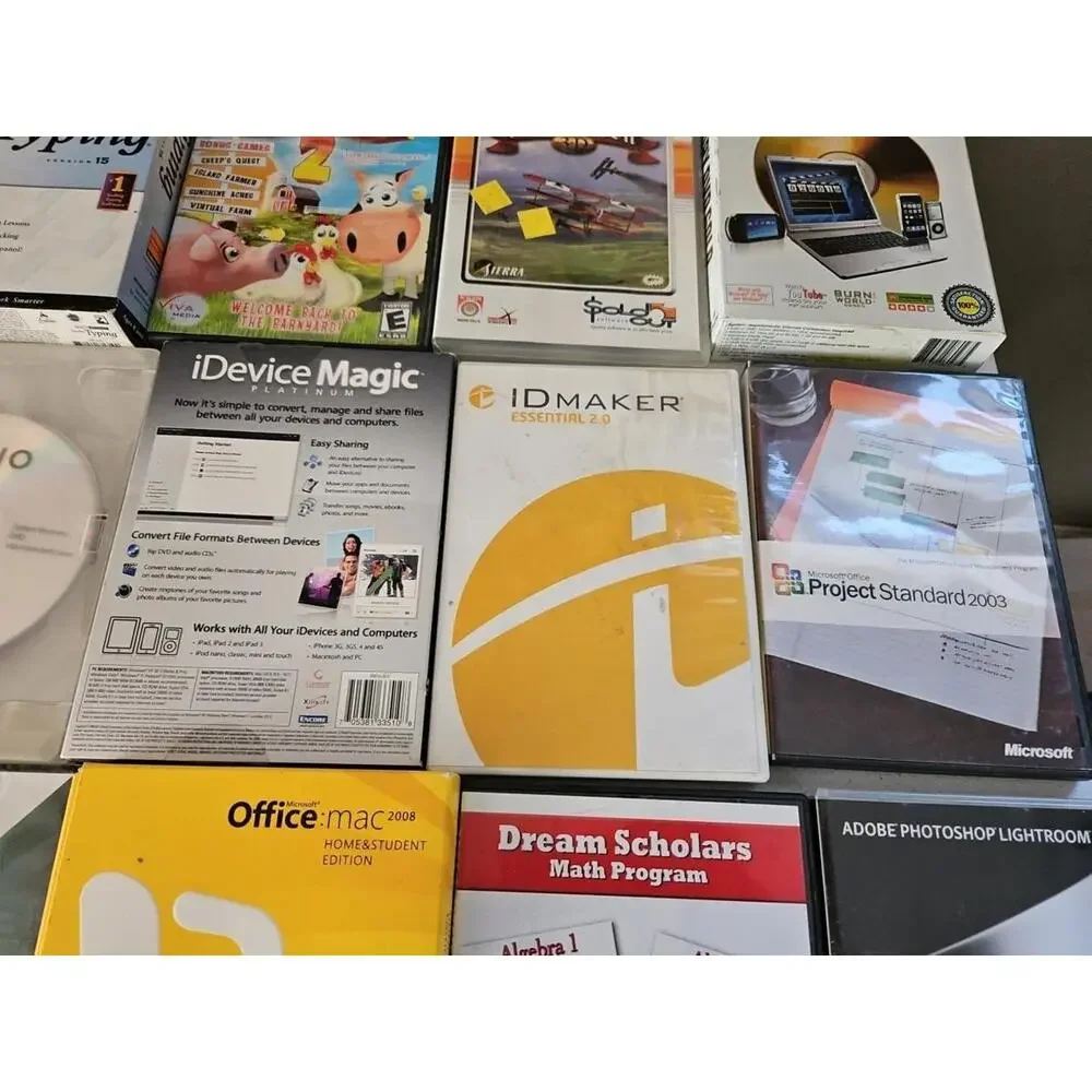 Lot Of 18 Old Microsoft And Mac Computer Programs , Most Have Keys Trl8#32